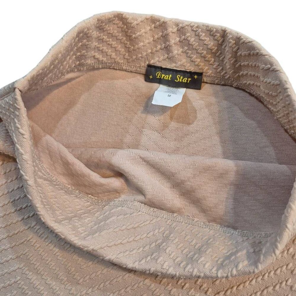 Brat Star Women's Ecru Polyester/Spandex Knit Textured Pencil Skirt EUC - Picture 4 of 11